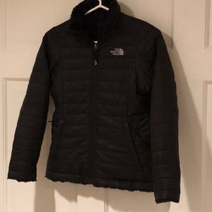North Face girls black puffer jacket